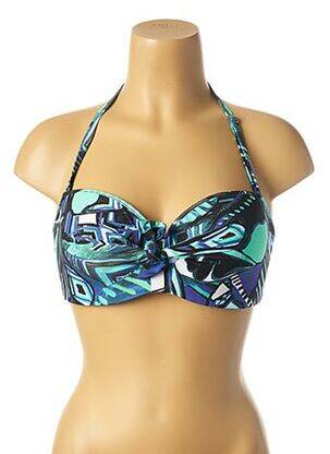 Sutien de costum de baie top bentiță top bentiță albastru ANTIGEL femeie