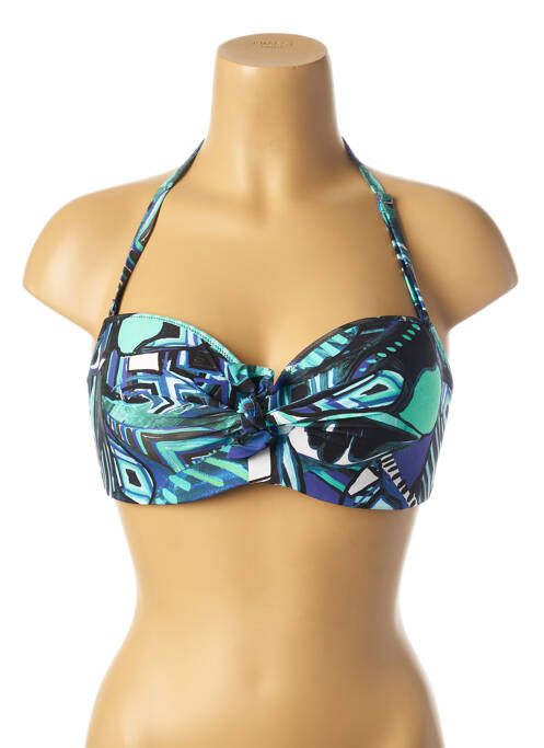 Sutien de costum de baie albastru ANTIGEL femeie