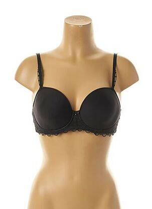 Sutien efect material satinat top sutien modelat negru FANTASIE femeie