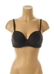 Sutien efect material satinat top sutien modelat negru FANTASIE femme