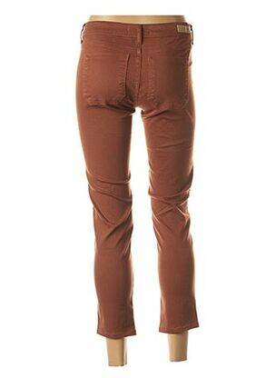 Pantalon 7/8 elasticitate talie joasă maro FIVE femeie