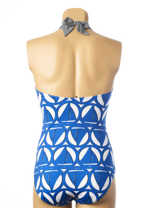 Costum de baie dintr-o singură piesă albastru PETIT BATEAU femeie