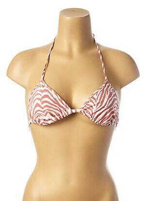 Sutien de costum de baie închidere cu legături de legat top triunghiuri roz LOVE STORIES femeie