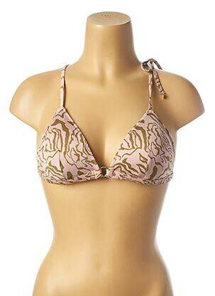Sutien de costum de baie închidere cu legături de legat top triunghiuri roz LOVE STORIES femeie