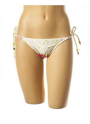 Chiloți de baie imprimeu fantezie bikini bej I LOVE MY BIKINI femeie
