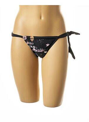 Chiloți de baie imprimeu fantezie bikini negru I LOVE MY BIKINI femeie