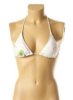 Sutien de costum de baie elasticitate top triunghiuri alb I LOVE MY BIKINI femeie