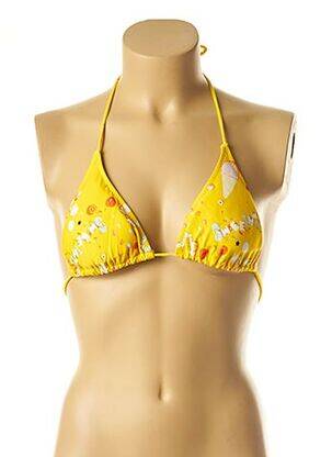 Sutien de costum de baie elasticitate top triunghiuri galben I LOVE MY BIKINI femeie