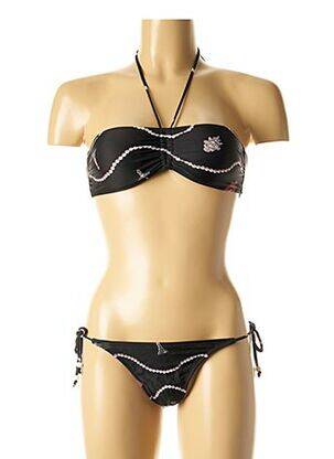 Costum de baie din două piese elasticitate top bentiță negru I LOVE MY BIKINI femeie