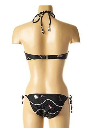 Costum de baie din două piese elasticitate top bentiță negru I LOVE MY BIKINI femeie