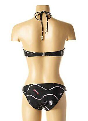 Costum de baie din două piese elasticitate top bentiță negru I LOVE MY BIKINI femeie