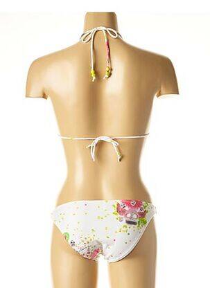 Costum de baie din două piese elasticitate top triunghiuri alb I LOVE MY BIKINI femeie