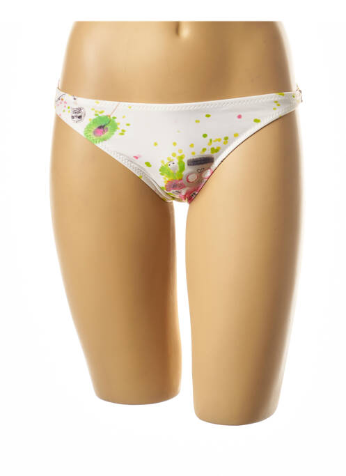 Chiloți de baie alb I LOVE MY BIKINI femeie