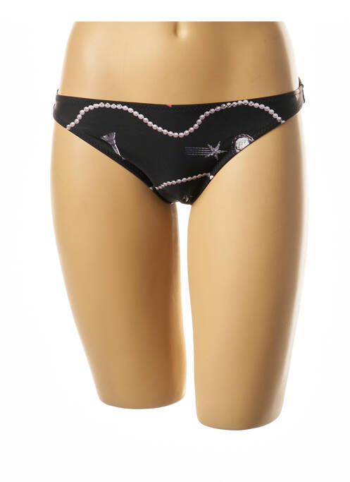 Chiloți de baie negru I LOVE MY BIKINI femeie