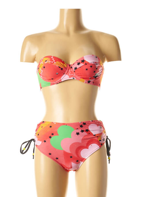 Costum de baie din două piese roșu I LOVE MY BIKINI femeie