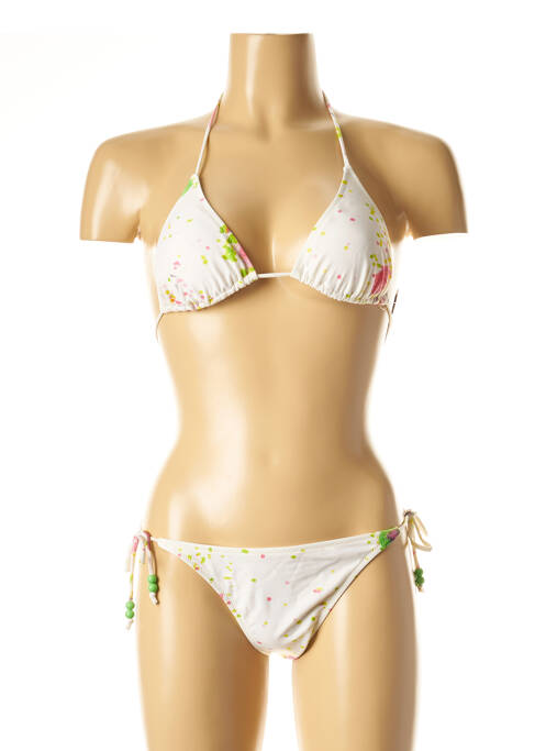 Costum de baie din două piese alb I LOVE MY BIKINI femeie