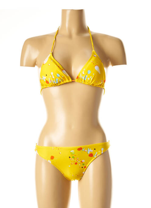 Costum de baie din două piese galben I LOVE MY BIKINI femeie