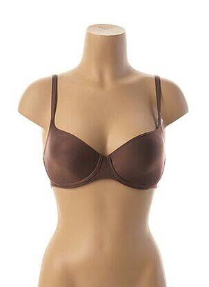 Sutien efect material satinat top sutien modelat maro DARJEELING femeie