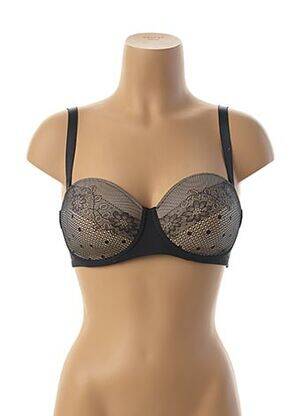 Sutien țesătură dantelă top sutien modelat negru DARJEELING femeie