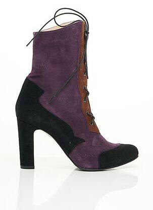 Botine/ghete nubuc violet ANNA VOLODIA fată