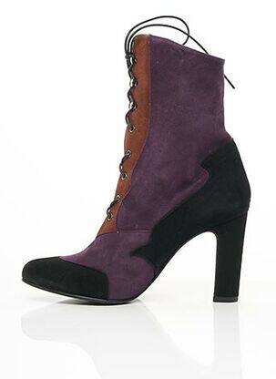 Botine/ghete nubuc violet ANNA VOLODIA fată