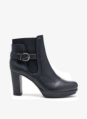 Botine/ghete material neted toc de 7 la 9 cm negru UNISA femeie