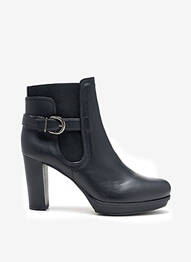 Botine/ghete material neted toc de 7 la 9 cm negru UNISA femeie