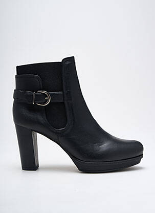 Botine/ghete material neted toc de 7 la 9 cm negru UNISA femeie