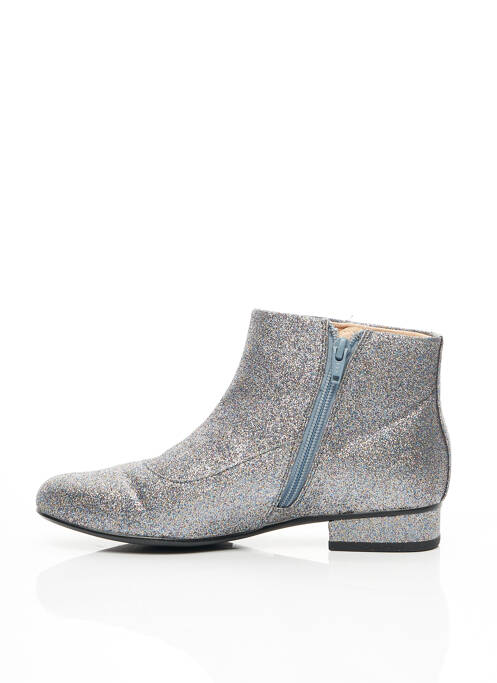 Botine/ghete închidere cu fermoar toc plat până la 3 cm argintiu MELLOW YELLOW femme
