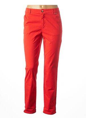 Pantalon drept portocaliu MAISON 123 femeie