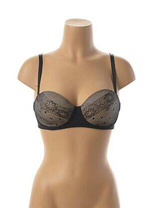 Sutien țesătură dantelă top sutien modelat negru DARJEELING femeie