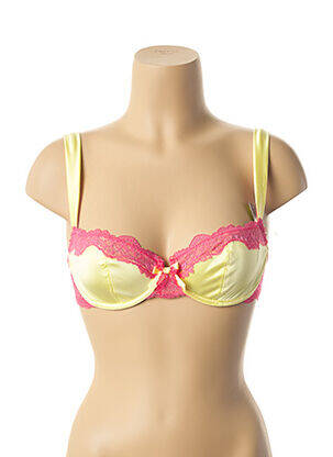 Sutien efect material satinat galben DARJEELING femeie