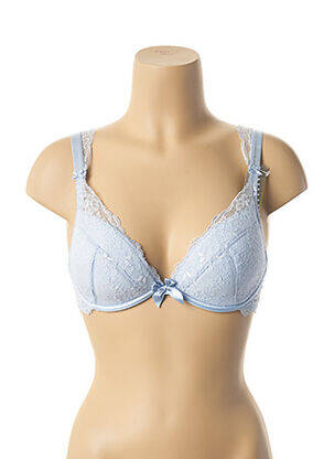 Sutien efect material satinat top sutien push-up albastru DARJEELING femeie