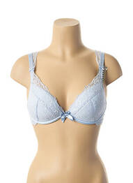 Sutien efect material satinat top sutien push-up albastru DARJEELING femme