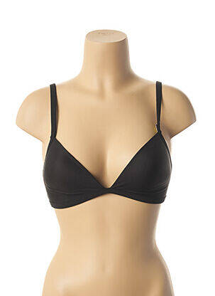 Sutien efect material satinat top sutien modelat negru DARJEELING femeie