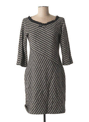 Rochie scurtă mâneci 3/4 mâneci 3/4 negru LO! LES FILLES femeie