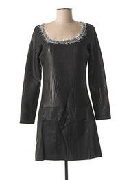 Rochie scurtă croială evazată mâneci lungi negru LO! LES FILLES femme