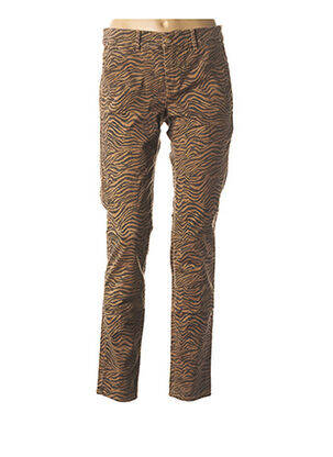 Pantalon 7/8 elasticitate mărime normală maro HAPPY femeie