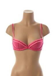 Sutien efect material satinat sutien balconet cu decolteu înalt roz DARJEELING femme