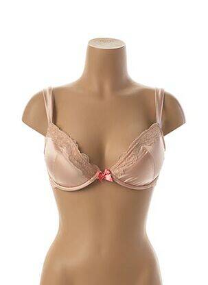 Sutien efect material satinat top sutien push-up roz DARJEELING femeie