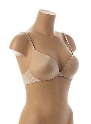 Sutien efect material satinat top sutien modelat bej DARJEELING femeie