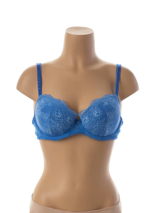 Sutien țesătură dantelă top sutien modelat albastru ANTINEA femme