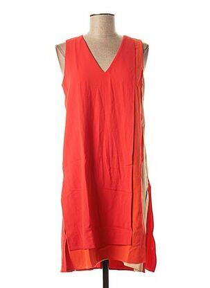 Rochie scurtă fără mâneci fără mâneci portocalie TREND femeie