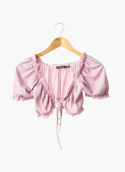 Vestă cu mâneci scurte violet BOOHOO femeie