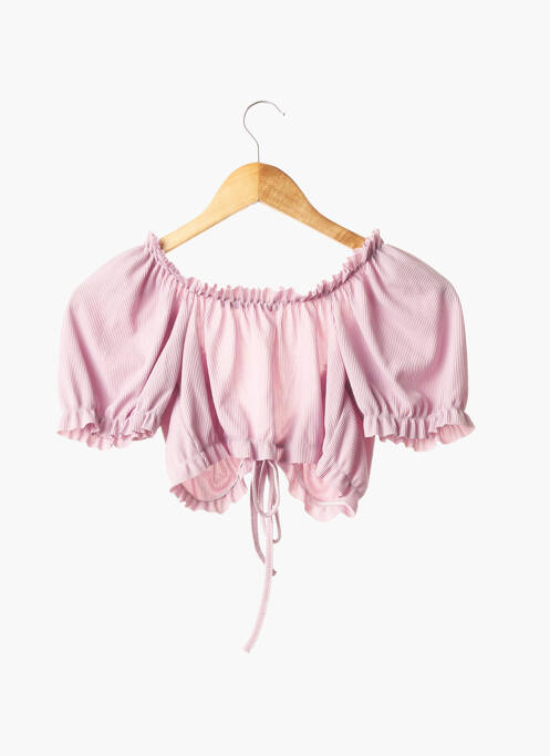 Vestă cu mâneci scurte violet BOOHOO femeie