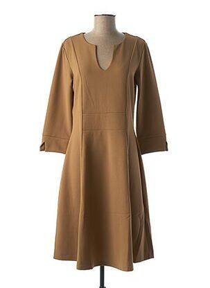Rochie midi mâneci 3/4 mâneci 3/4 maro LA FEE MARABOUTEE femeie