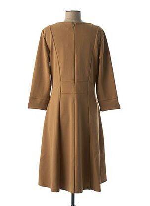 Rochie midi mâneci 3/4 mâneci 3/4 maro LA FEE MARABOUTEE femeie