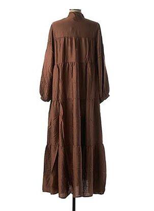 Rochie lungă mâneci lungi mâneci lungi maro LA FEE MARABOUTEE femeie