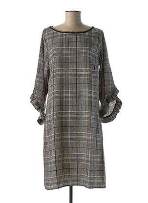 Rochie midi mâneci 3/4 mâneci 3/4 gri LA FEE MARABOUTEE femeie