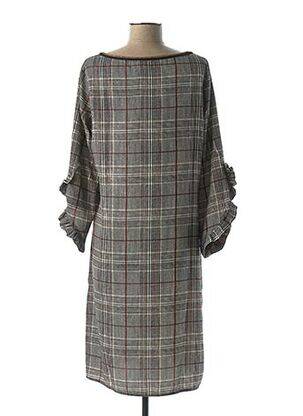 Rochie midi mâneci 3/4 mâneci 3/4 gri LA FEE MARABOUTEE femeie
